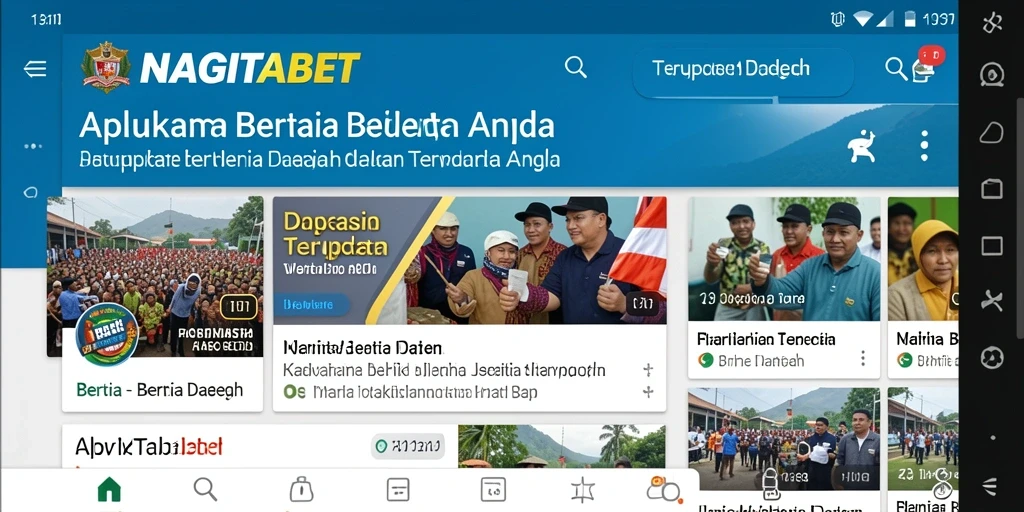 Tampilan antarmuka aplikasi NAGITABET yang modern dan menarik.