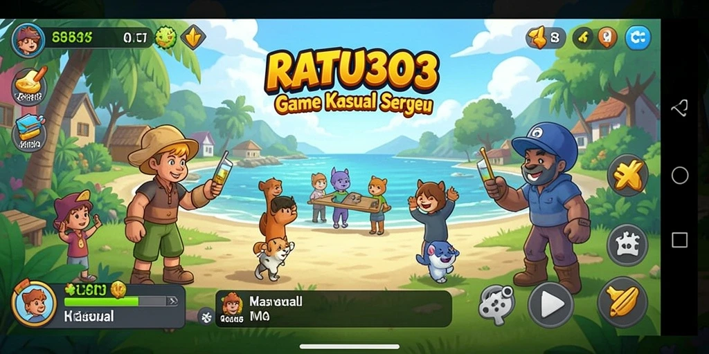 Screenshot utama RATU303 yang menampilkan gameplay kasual yang seru.