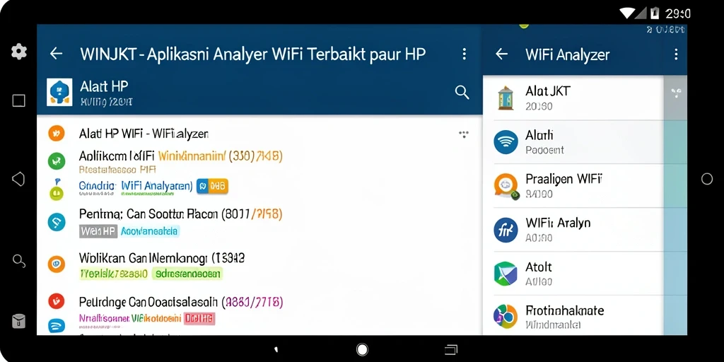 Tampilan antarmuka aplikasi WINJKT menampilkan informasi jaringan WiFi secara jelas.